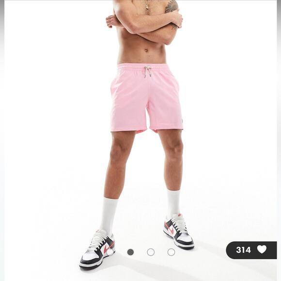 NEW Polo Ralph Lauren Men’s Traveler Swim Trunks Pink 5 3/4” Liner Size XXL - Picture 3 of 6